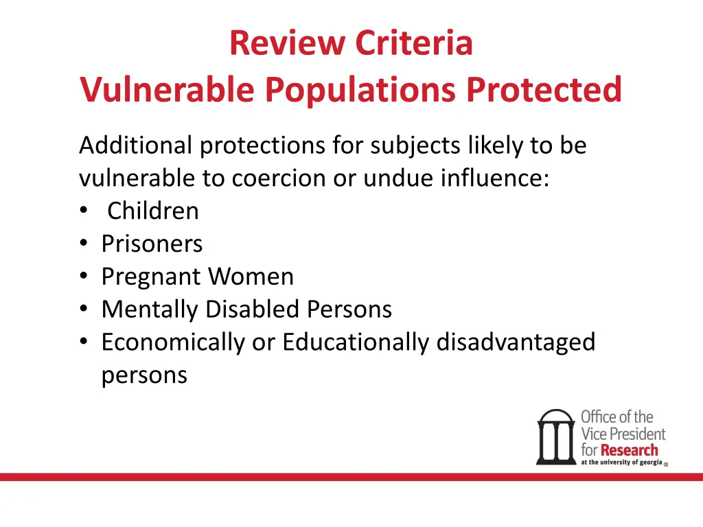 review criteria 2