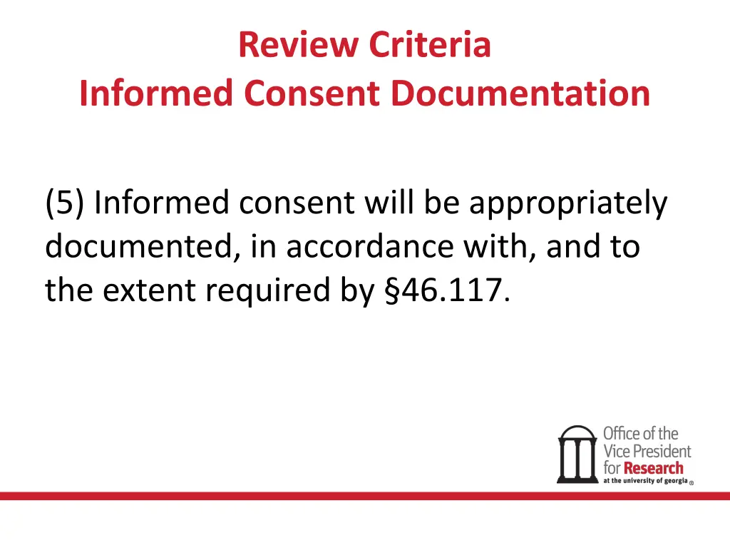 review criteria