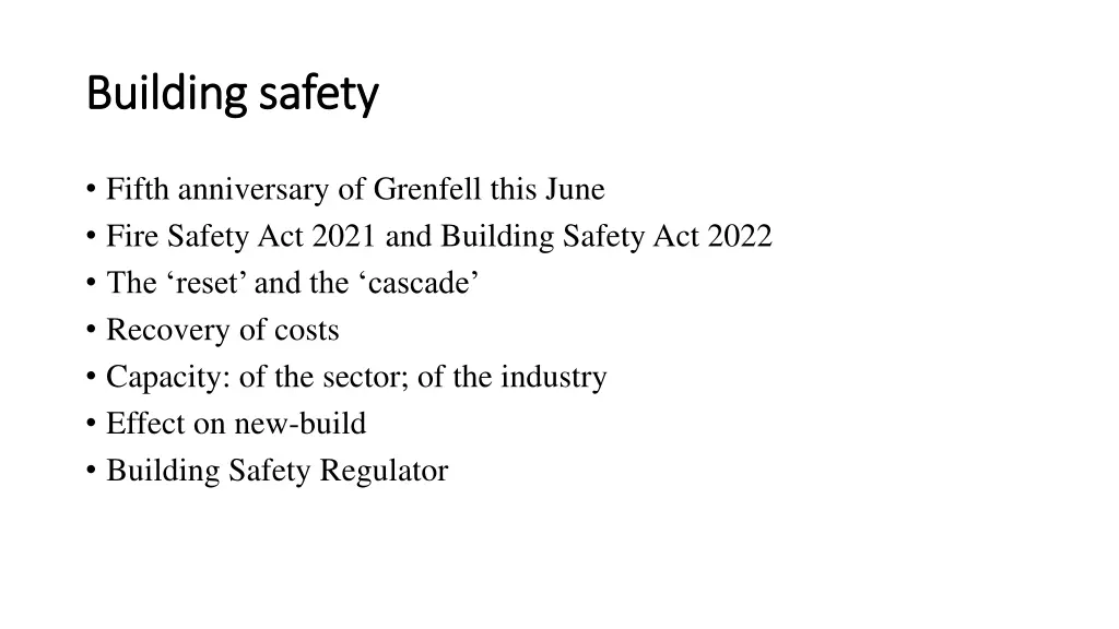 building safety building safety
