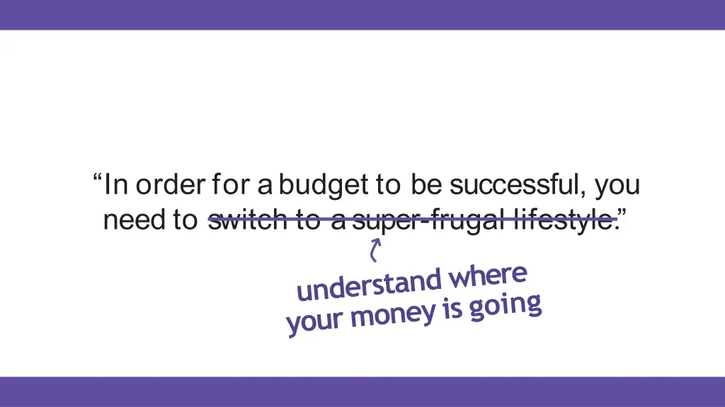 in order for abudget to be successful you need 1