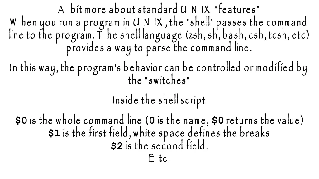 a bit more about standard u n ix features