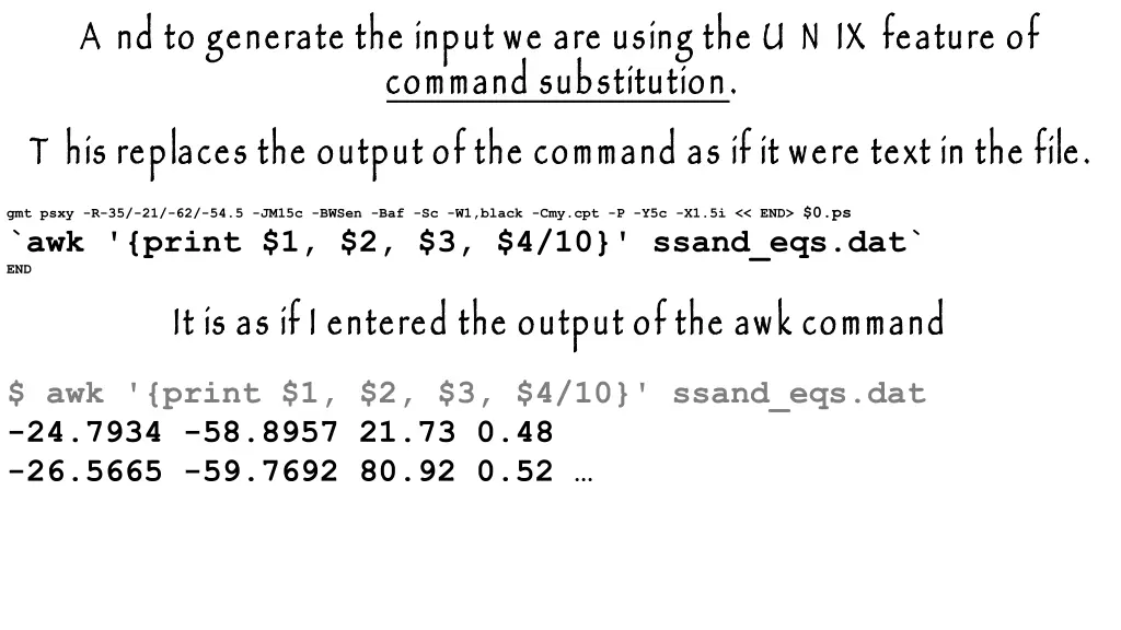 a nd to generate the input we are using