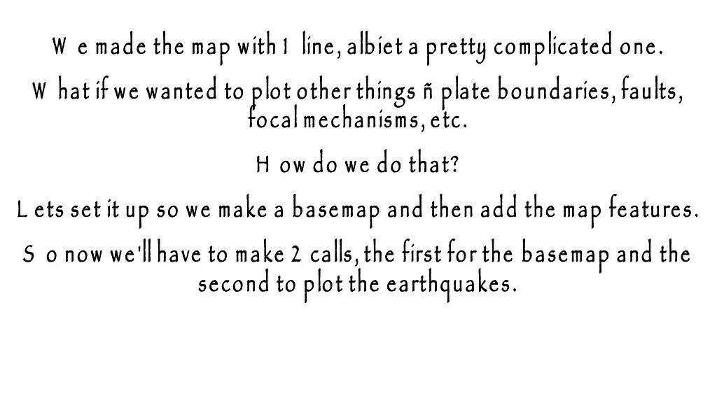 w e made the map with 1 line albiet