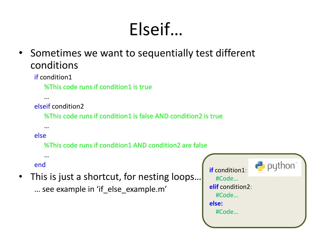 elseif