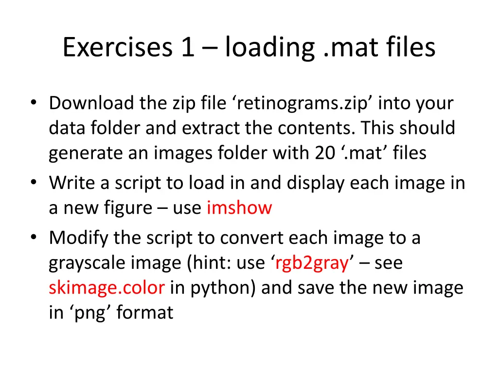 exercises 1 loading mat files