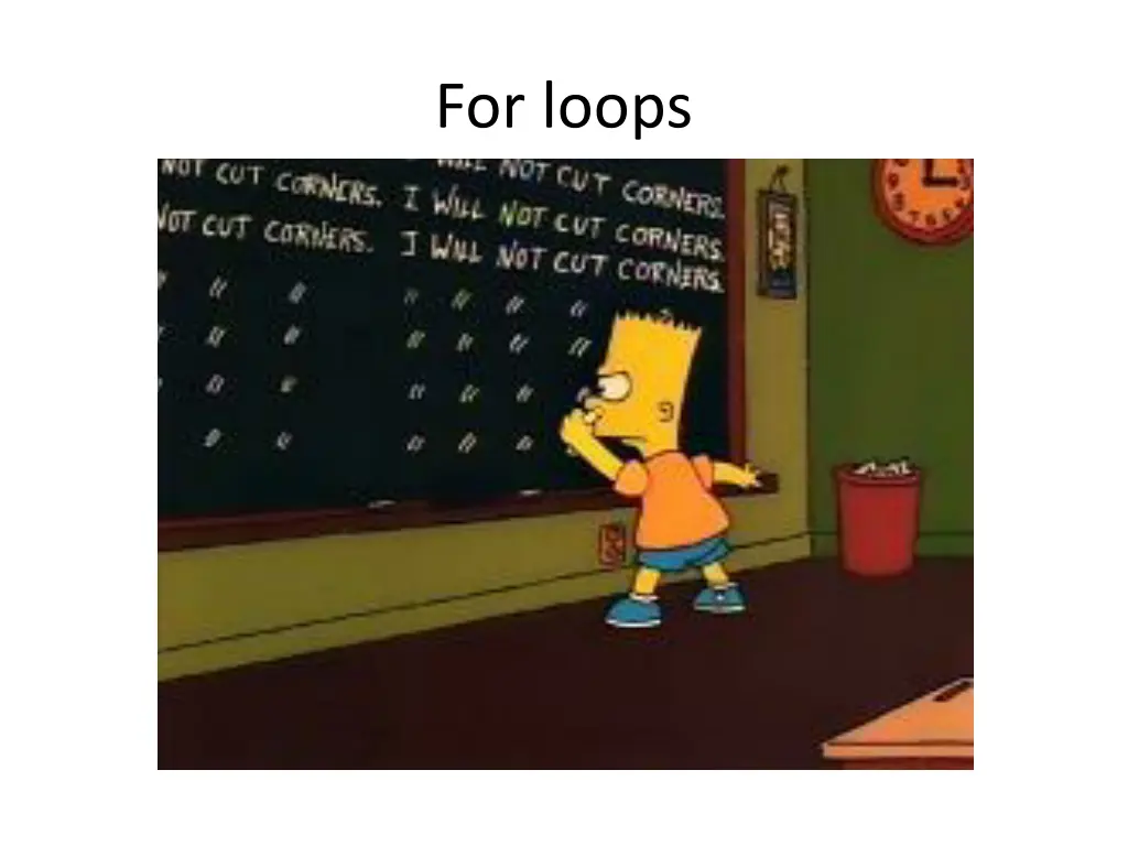 for loops