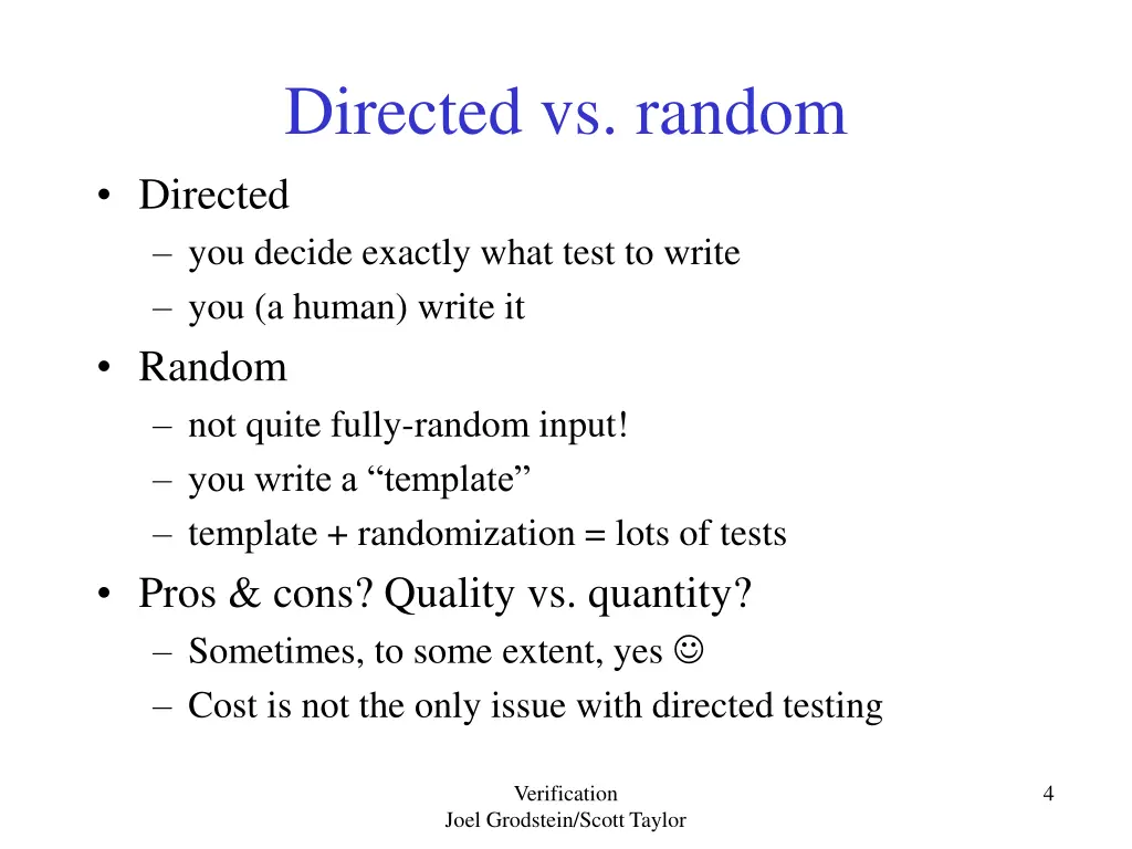directed vs random directed you decide exactly