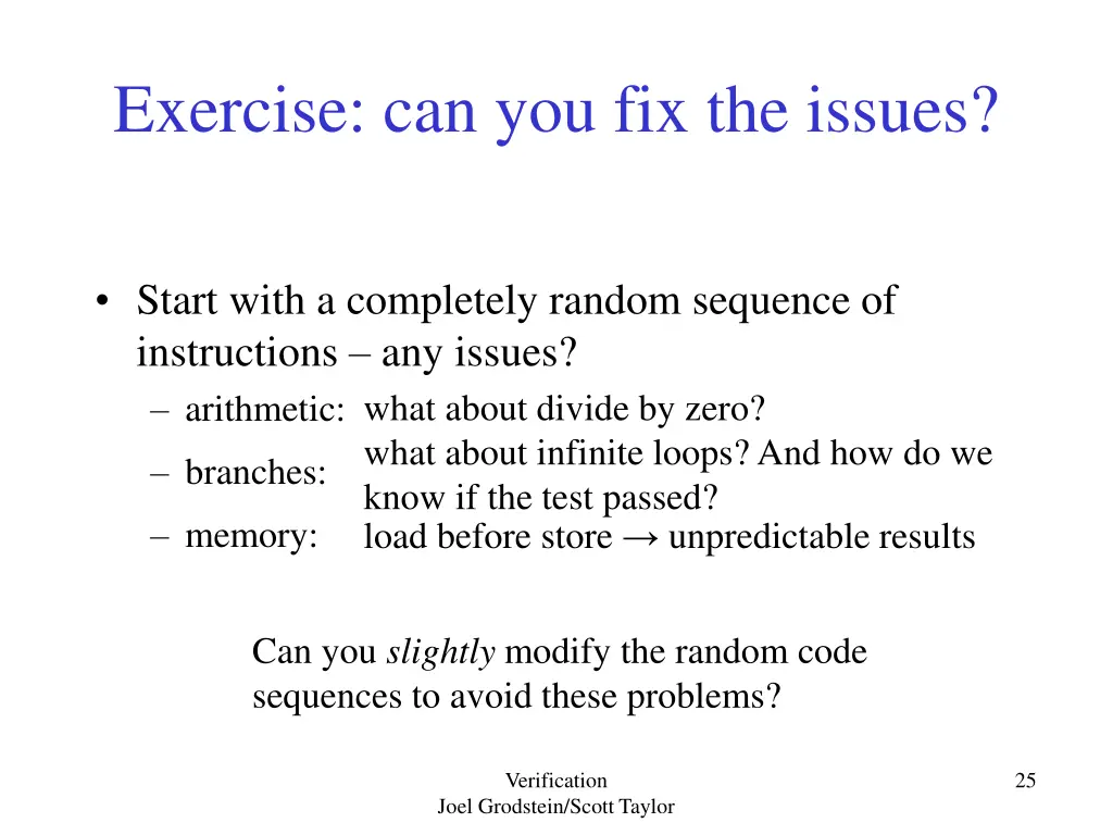 exercise can you fix the issues