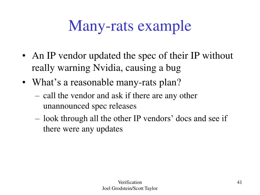 many rats example