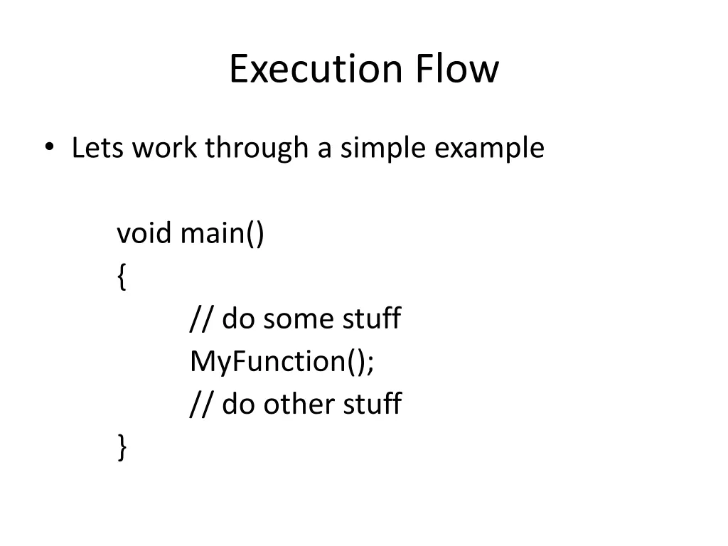execution flow