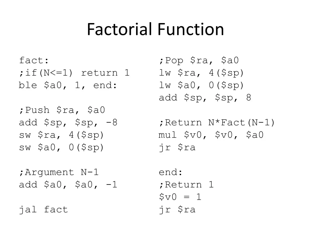factorial function 4