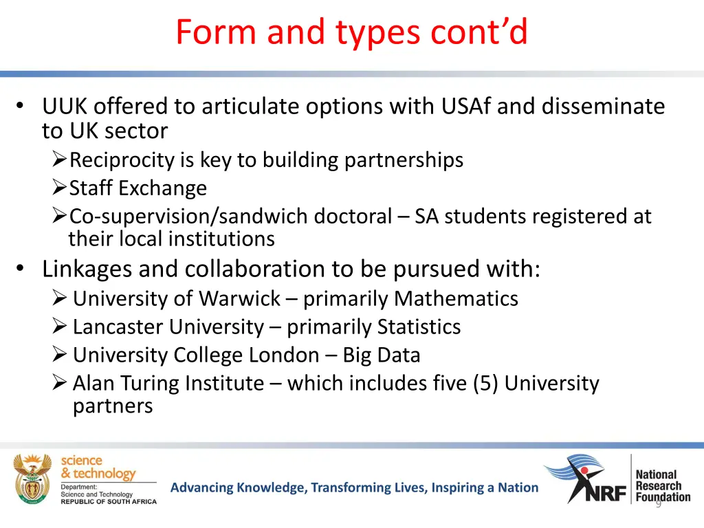 form and types cont d