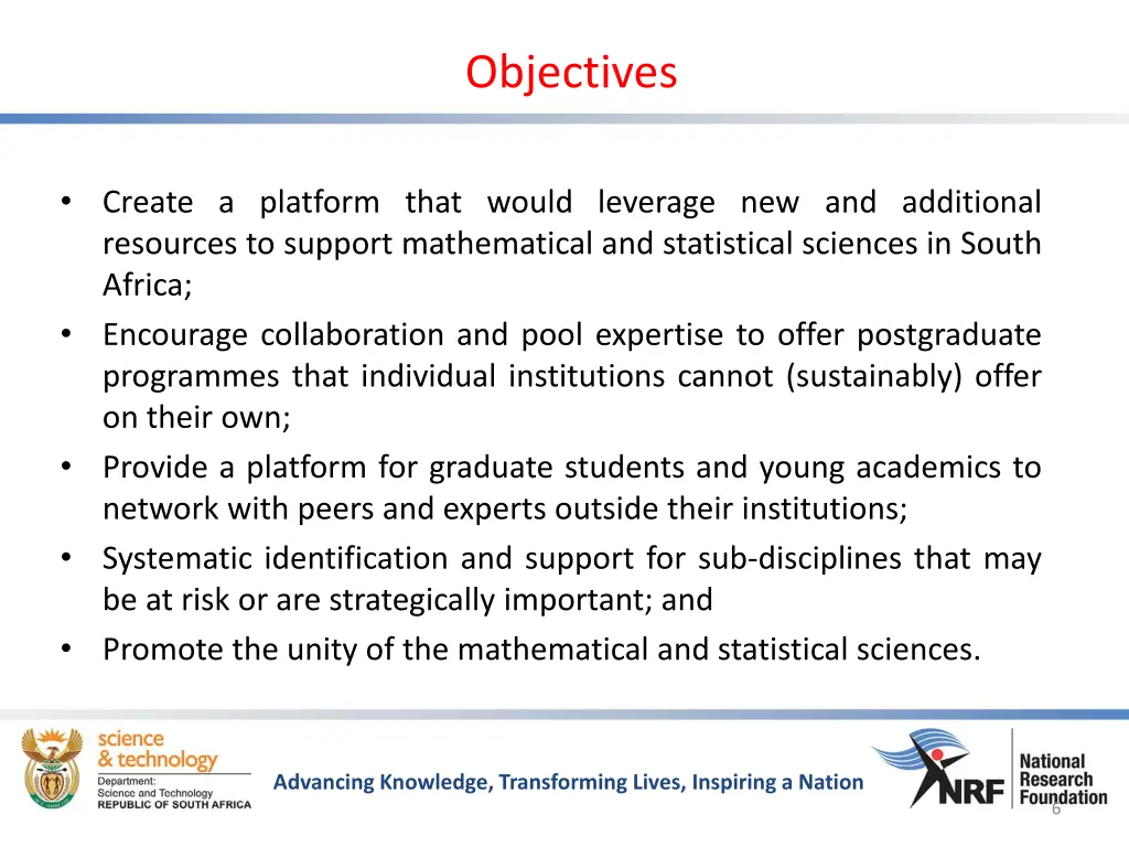 objectives