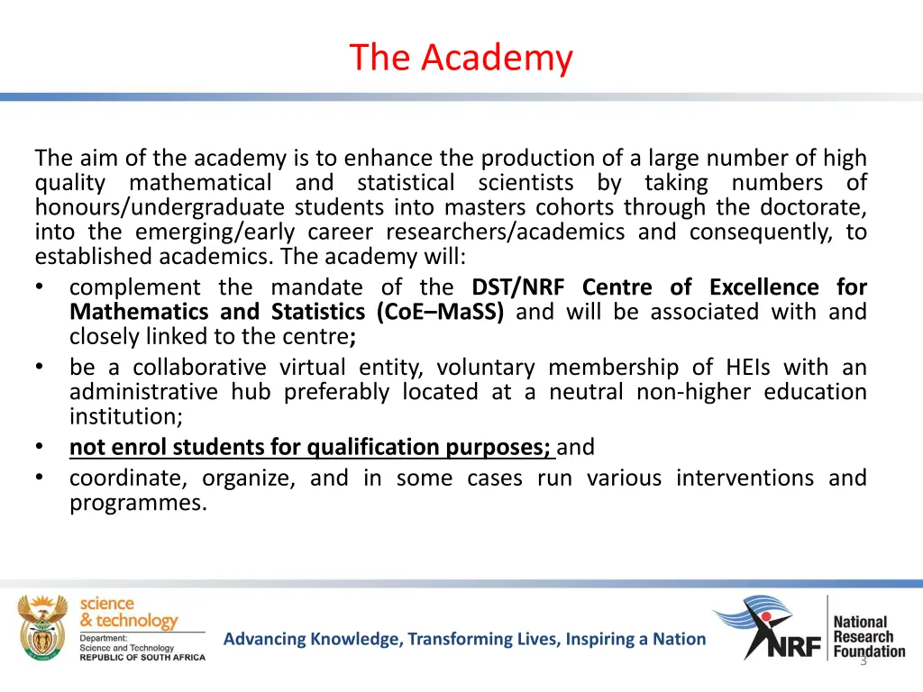 the academy