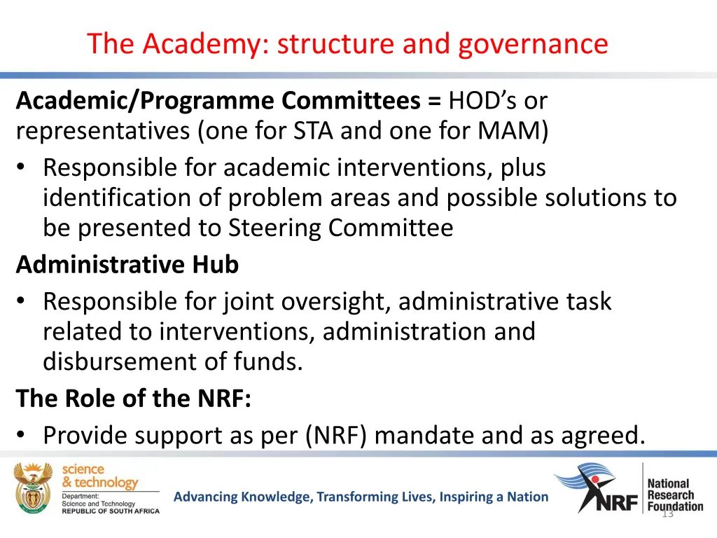 the academy structure and governance 2