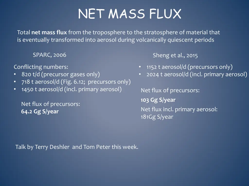 net mass flux