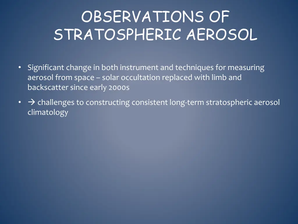 observations of stratospheric aerosol