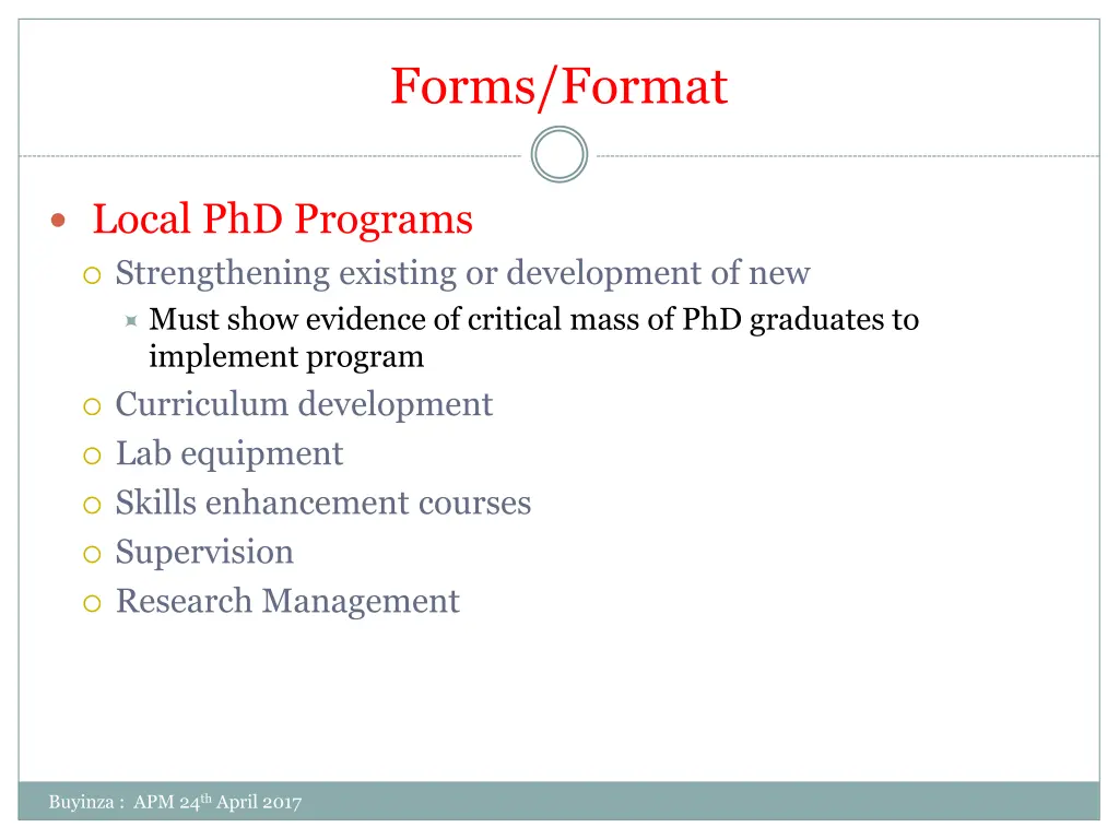 forms format