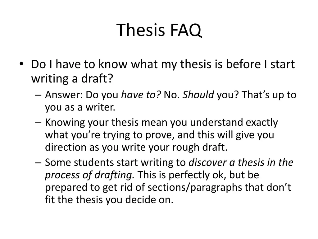 thesis faq