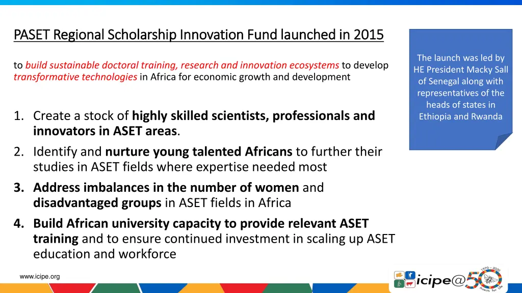 paset regional scholarship innovation fund