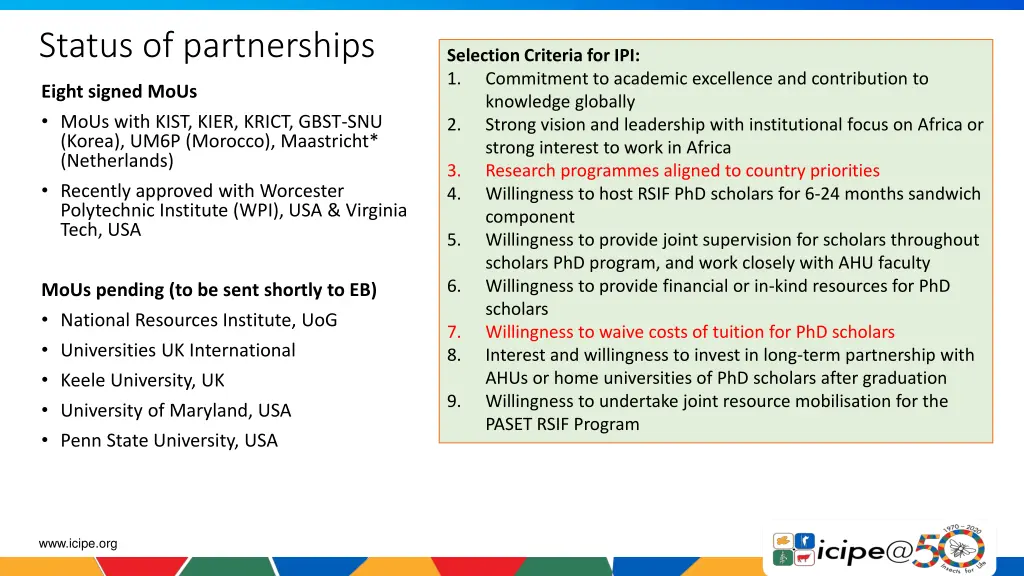 status of partnerships