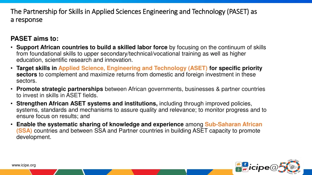 the partnership for skills in applied sciences