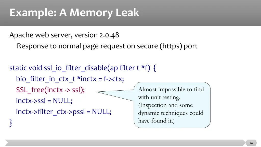 example a memory leak 2