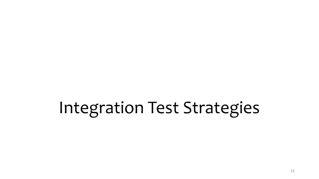 integration test strategies