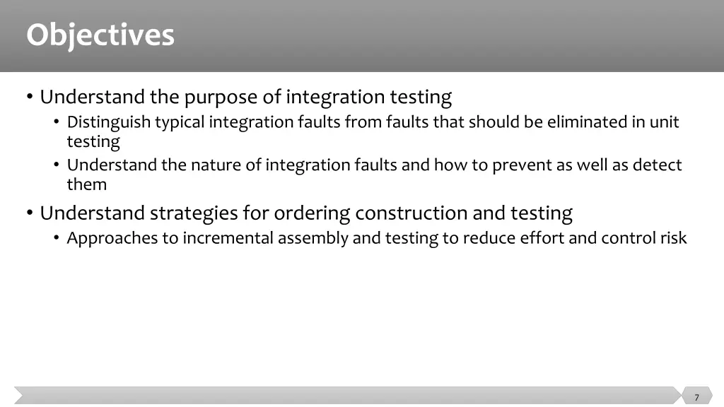 objectives