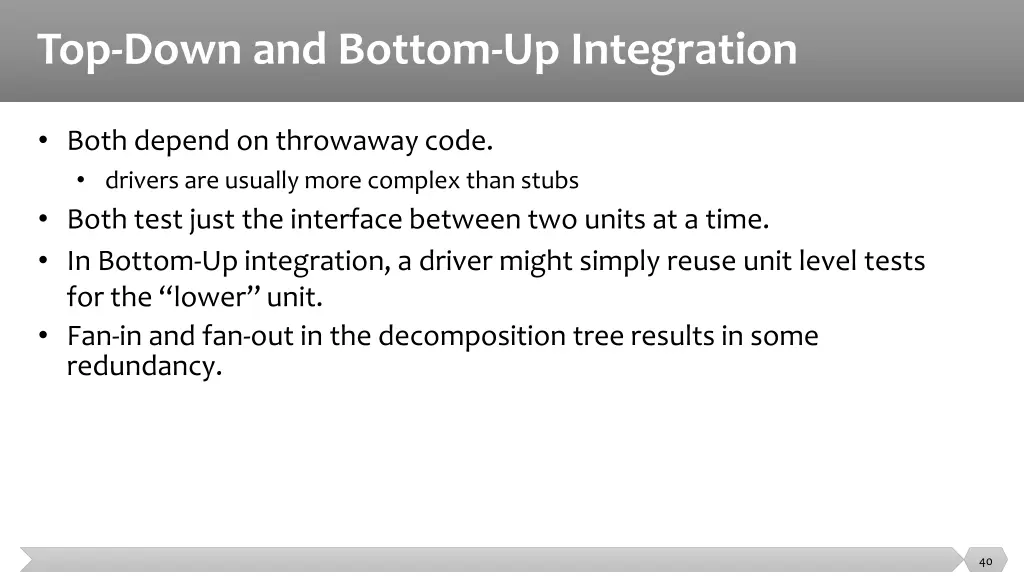 top down and bottom up integration