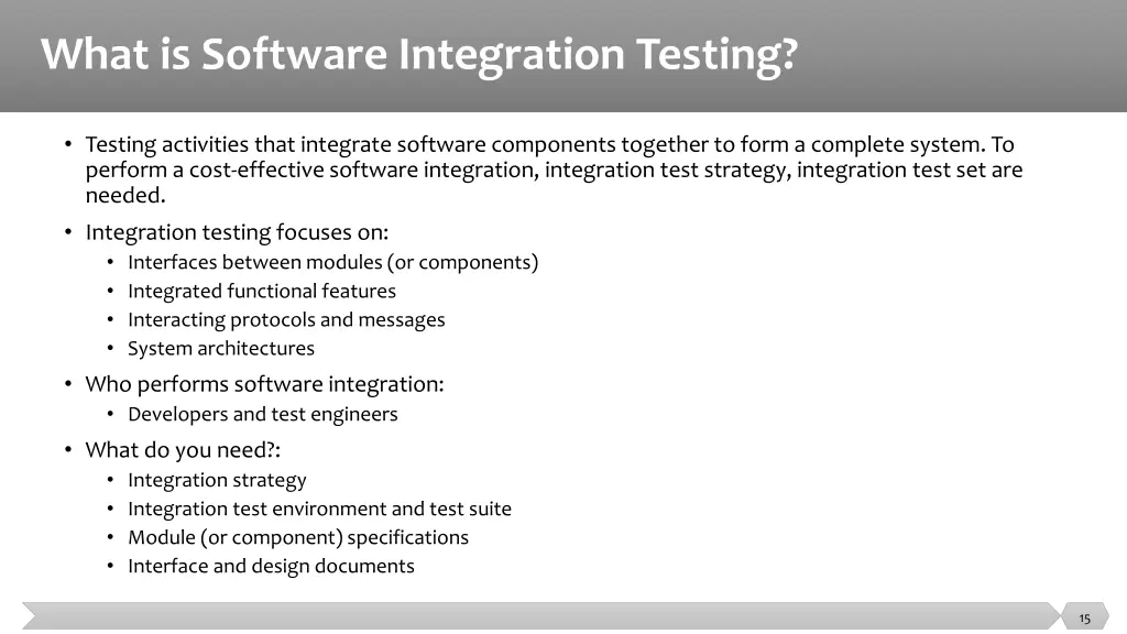 what is software integration testing