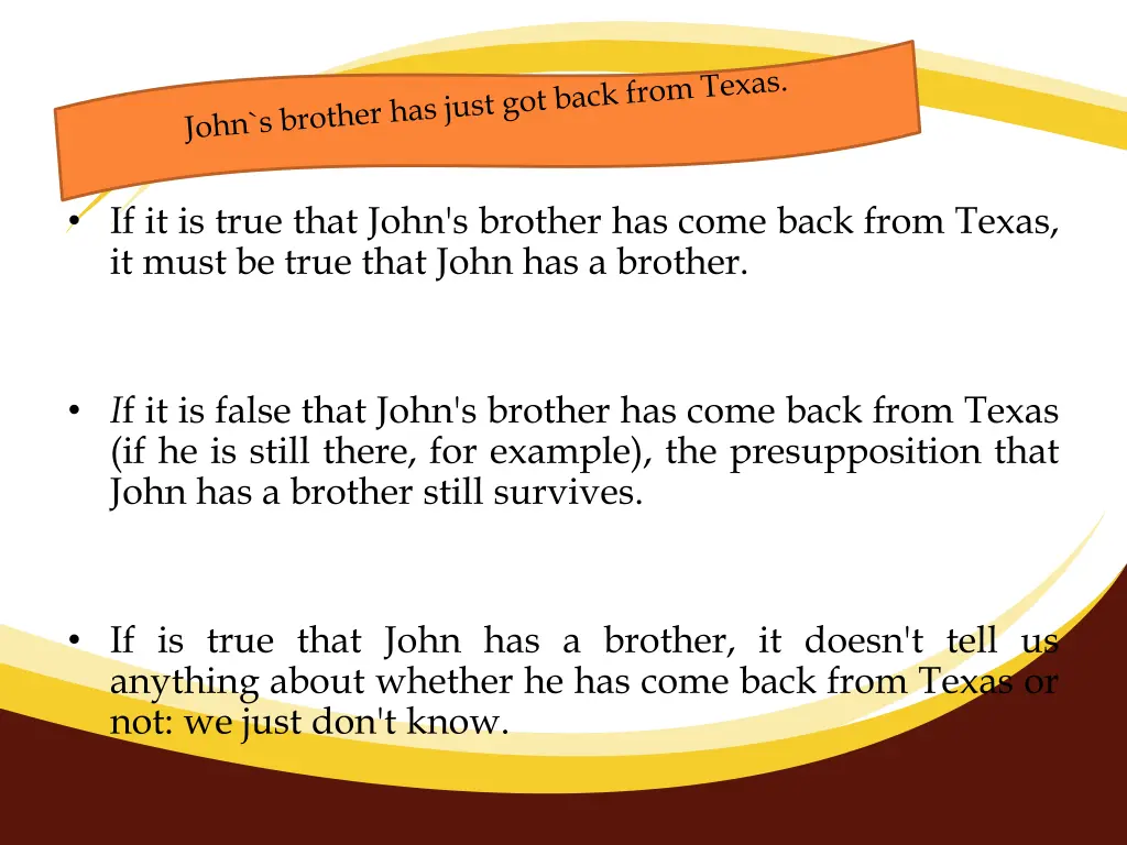 if it is true that john s brother has come back
