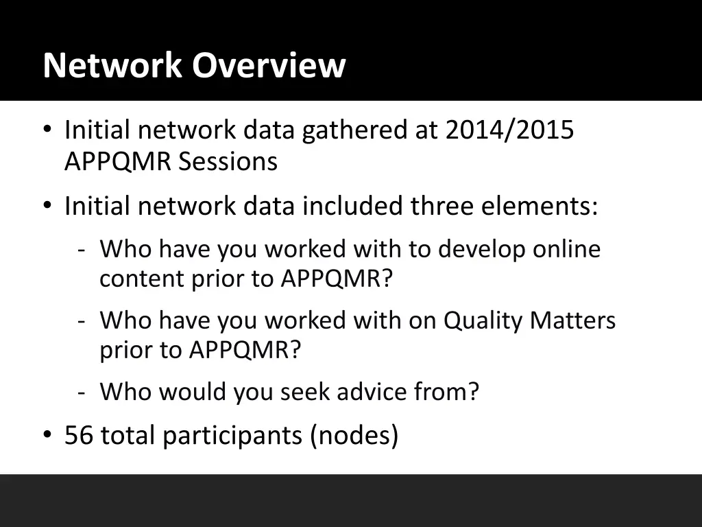 network overview