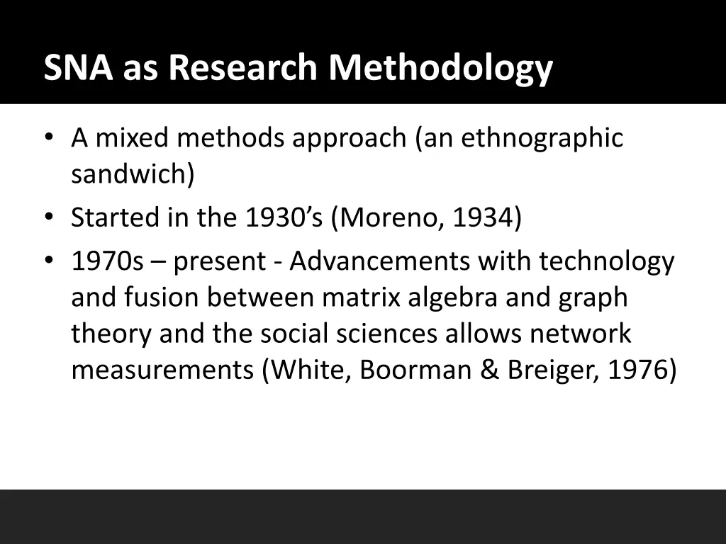 sna as research methodology