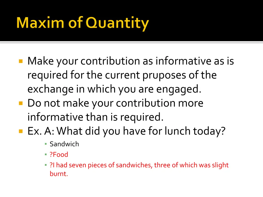 make your contribution as informative