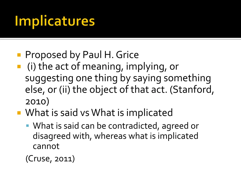 proposed by paul h grice i the act of meaning
