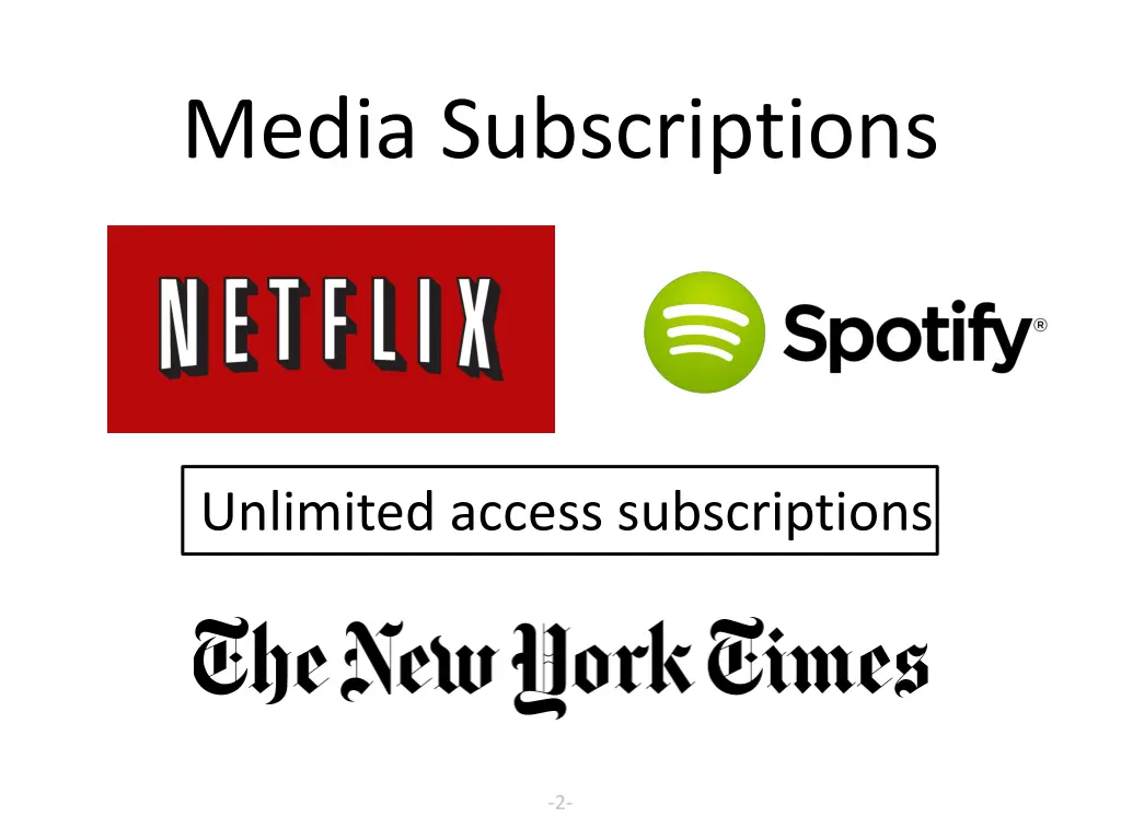 media subscriptions