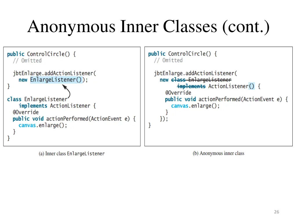 anonymous inner classes cont