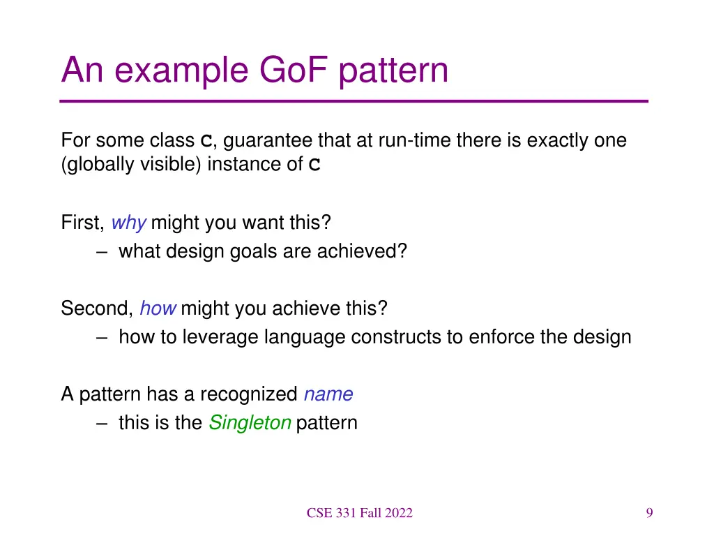 an example gof pattern