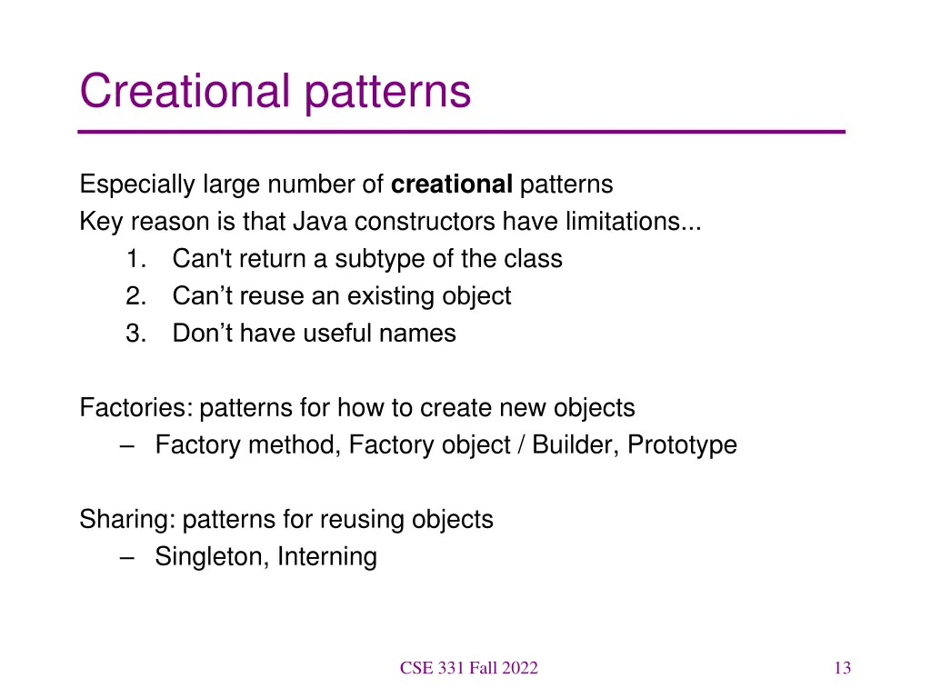 creational patterns