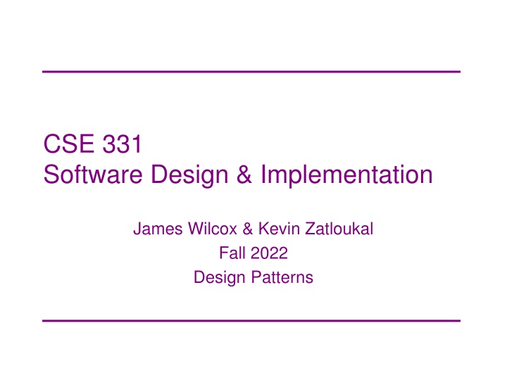 cse 331 software design implementation