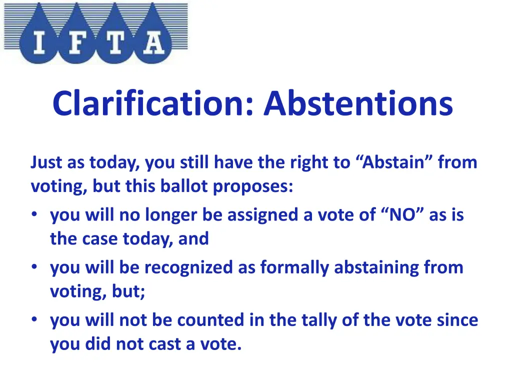 clarification abstentions