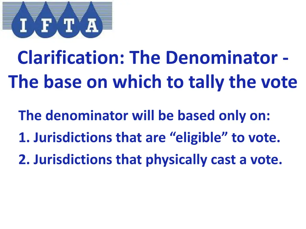 clarification the denominator the base on which
