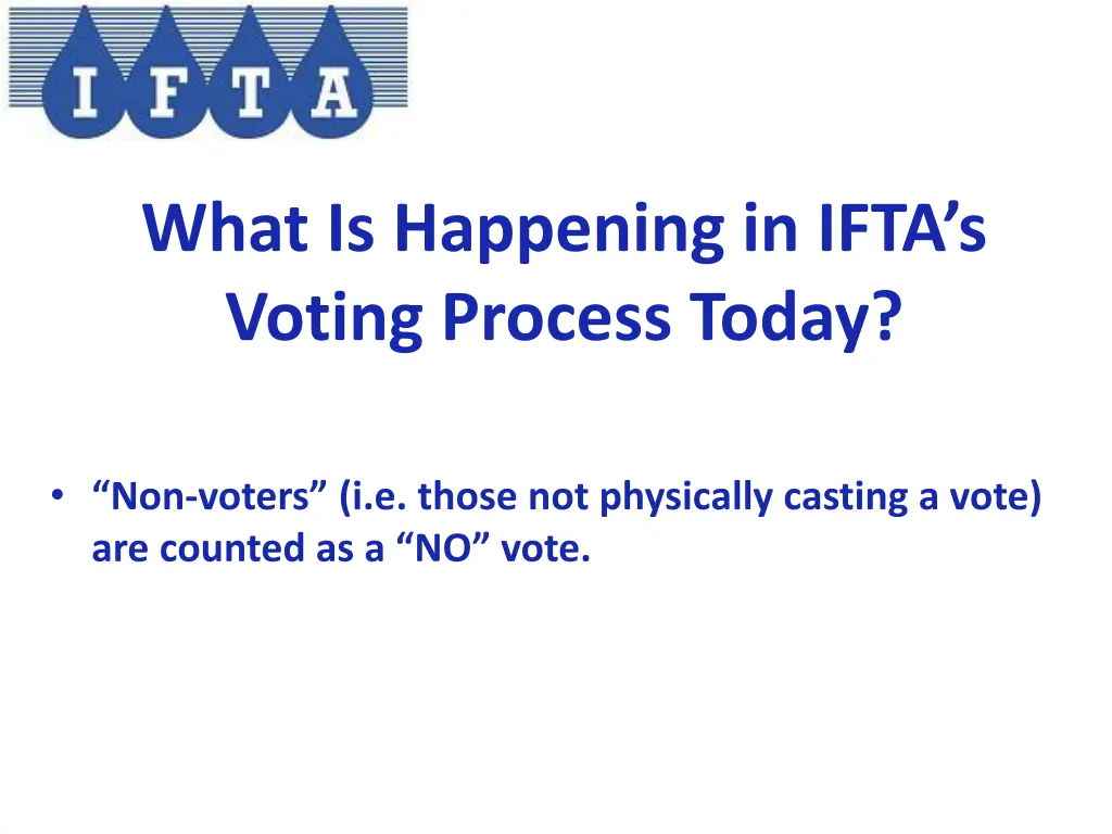 what is happening in ifta s voting process today