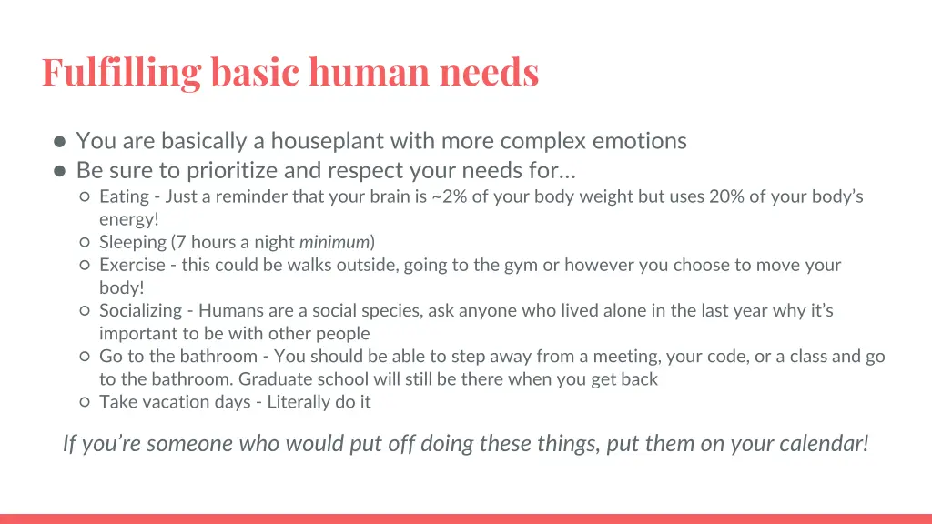 fulfilling basic human needs