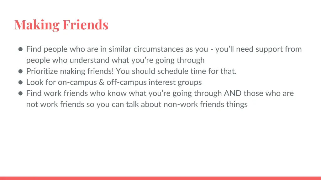 making friends
