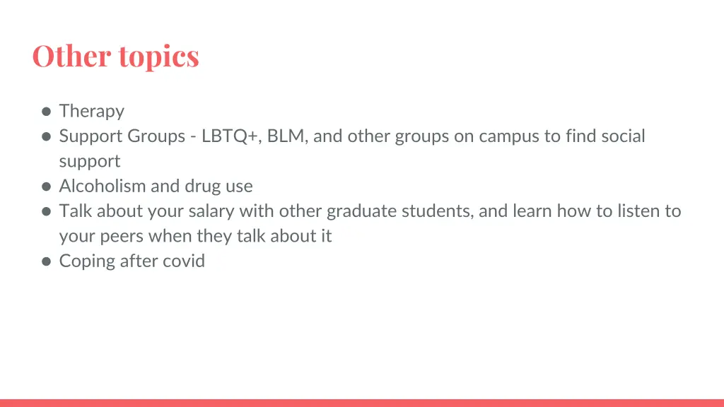 other topics