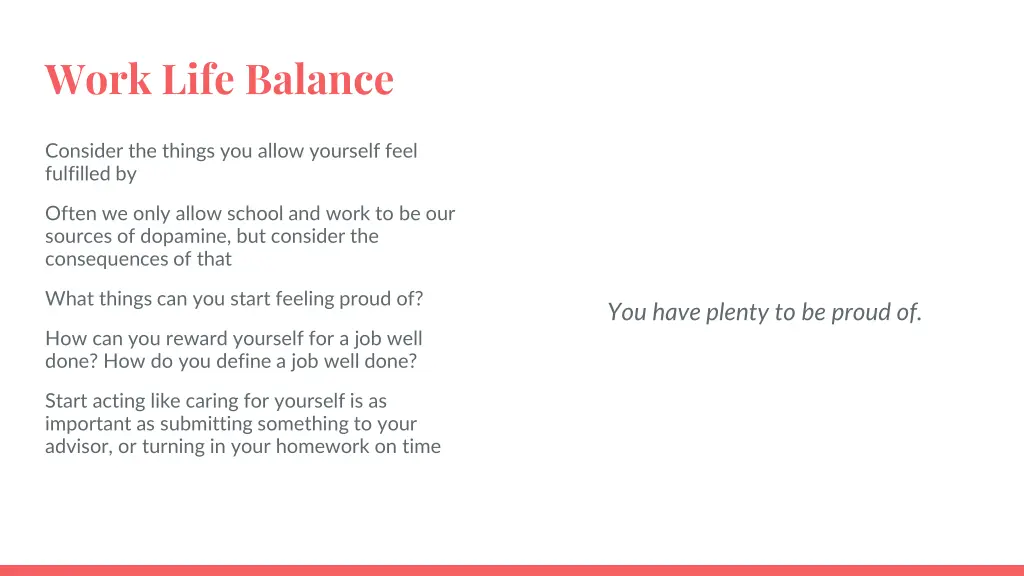work life balance