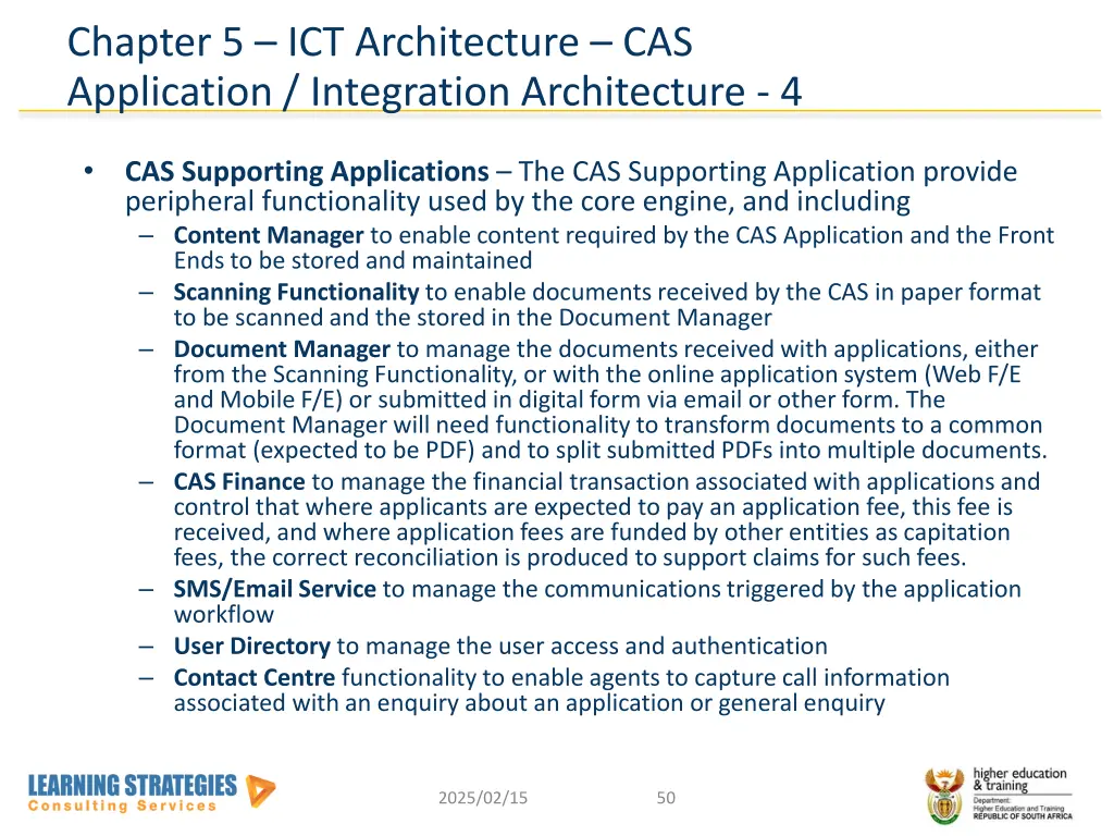 chapter 5 ict architecture cas application 3