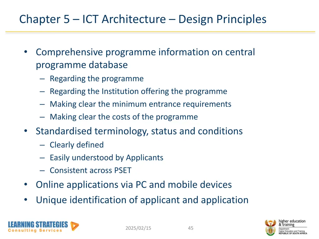 chapter 5 ict architecture design principles